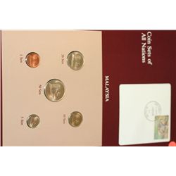 Malaysia; Coin Sets of All Nations W/Stamp dated 1985
