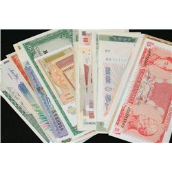 Foreign Bank Note, various dates & denominations, Crisp & UNC, lot of 100 from 100 different countri