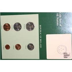 Republic of Ireland; Coin Sets of All Nations W/Stamp dated 1984