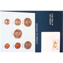 Republic of Kiribati; Coin Sets of All Nations W/Stamp dated 1986