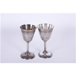Pair of Unmarked Mexican Goblets