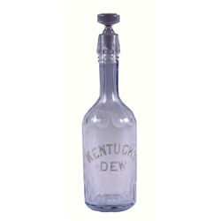 Kentucky Dew Glass Whiskey Decanter
