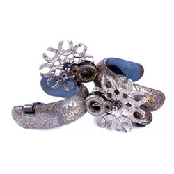 Mexican Horse Head Silver Spurs