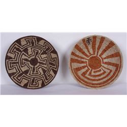 Collection of 2 Large Contemporary Round Baskets