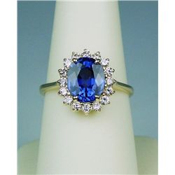Gorgeous 18K YG Ladies "Princess Diana" Style Ring