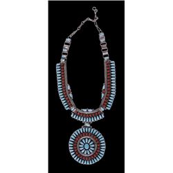 Magnificent Navajo Squash Blossom Necklace