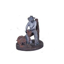 Native American Cowboy Sculpture