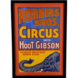 Original Robbins Bros Wild West Circus Poster