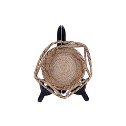 Unusual Papago Gathering Basketry Bowl