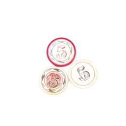 Lot of 3 Antique Ivory Poker Chips