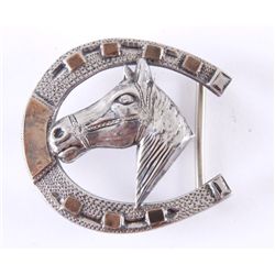 Sterling Horsehead Belt Buckle