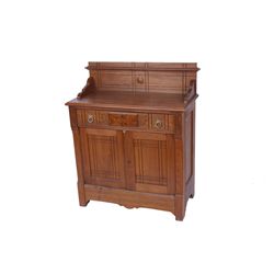 Eastlake Burl Walnut Detail Wash Stand
