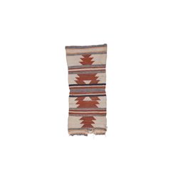 Navajo Zigzag Rust, Gray & Tan Saddle Blanket