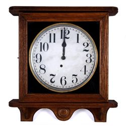 Antique Ingraham Oak Cased Wall Clock