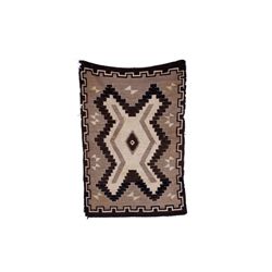 All Natural Two Grey Hills Black & Tan Rug