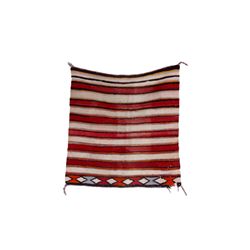 Navajo Red & White Striped Saddle Blanket