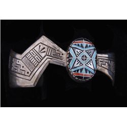 Zuni Sterling Cuff Bracelet