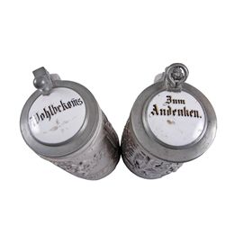 Lot of 2 Stoneware Regensburg Steins