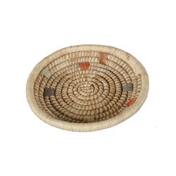Papago Basketry Tray With Geometric Designs