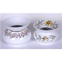 Collection of 2 Antique Porcelain Spittoons