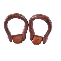 Leather Wrapped Stirrups - No maker.