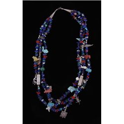 Native American 3 Strand Fetish Necklace
