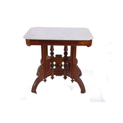 Eastlake Marble Top Parlor Table