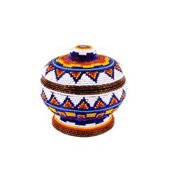 Fully Beaded Bowl by Kathleen Kills Thunder