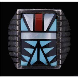 Men's Zuni Inlayed Ring - Size 12