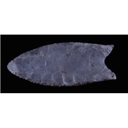 Ohio Fluted Point Made of Black Coshockton Flint