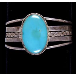 Old Pawn Turquoise and Silver Bracelet