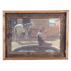Western Fine Art Print "The Thinking Cowboy"