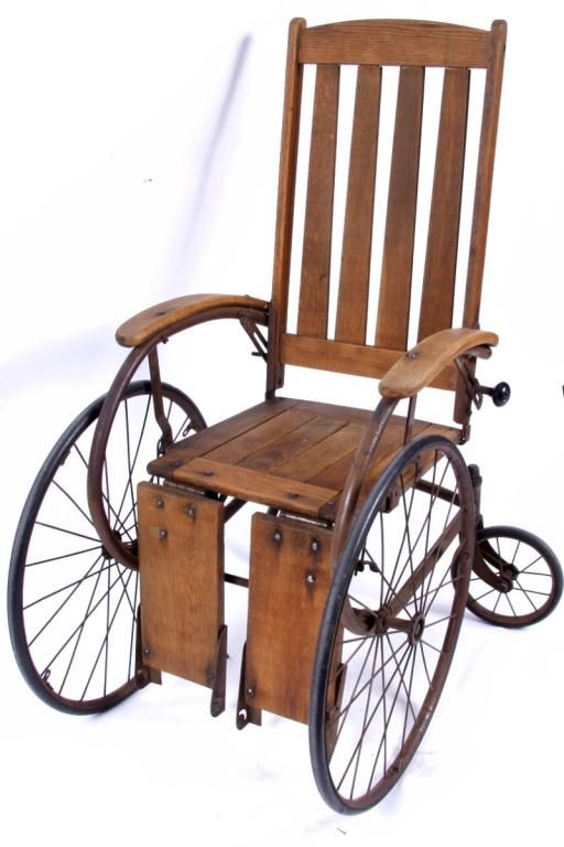 Antique Wooden Wheel Chair
