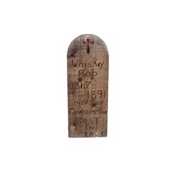 "Whiskey Bob" Wooden Headstone