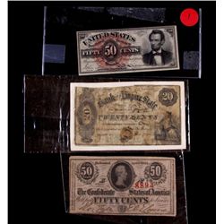 Collection of 3 US Currency Paper Money