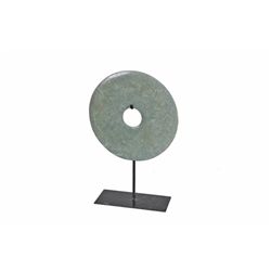 Decorative Asian Round Carved Disc with Stand