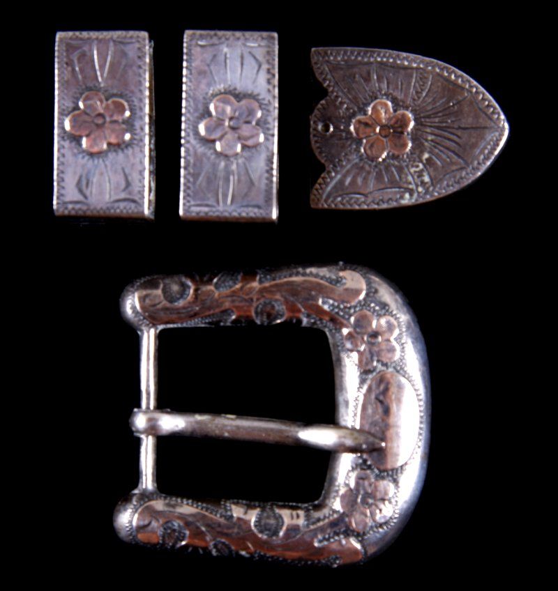 Sterling Belt Buckle & Keepers