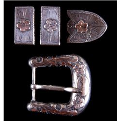 Sterling Belt Buckle & Keepers
