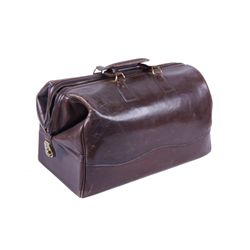 Leather Doctor's Bag Marked Crest, New York