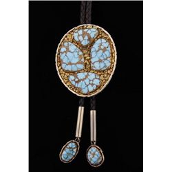 Native American Gold & Turquoise Bolo