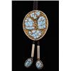 Image 1 : Native American Gold & Turquoise Bolo