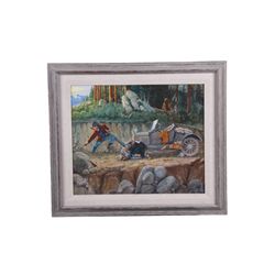 Original Oil on Canvas - "The Tin Liz and Griz"