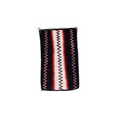 Navajo Black & Red Zigzag Rug