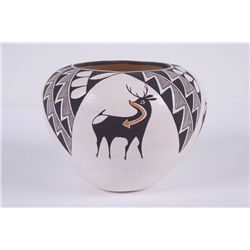 Acoma Pueblo Bowl Signed Rose Chino Garcia