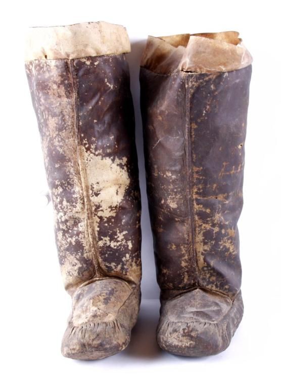 Eskimo Seal Skin Mukluks - Circa 1875