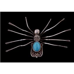 Spider Pin with Turquoise