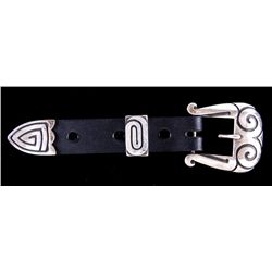 Sterling Signed Buckle Set