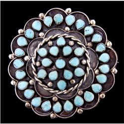Large Turquoise Cluster Pin