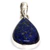 Image 1 : Natural 32.51ctw Lapis Pear Shape .925 Sterling Pendant