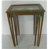 Image 3 : Paint decorated glass top nest of 3 tables